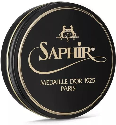 Saphir Medaille D' Pâte De Luxe 100ml Μαύρο 01 Πάστα Γυαλίσματος Υποδημάτων Black 01