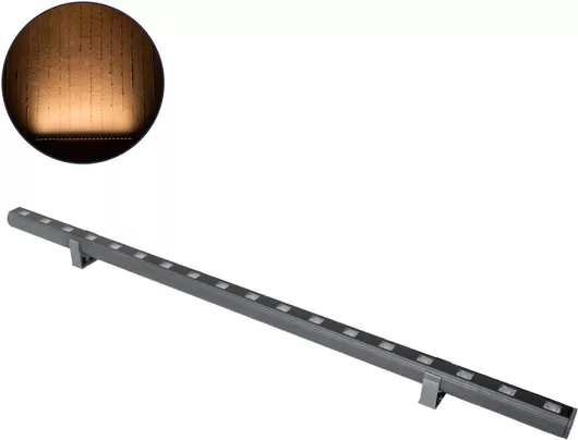 GloboStar Εξωτερικό Φωτιστικό LED Wall Washer 18W Θερμό Λευκό Φως IP67 Πορτοκαλί