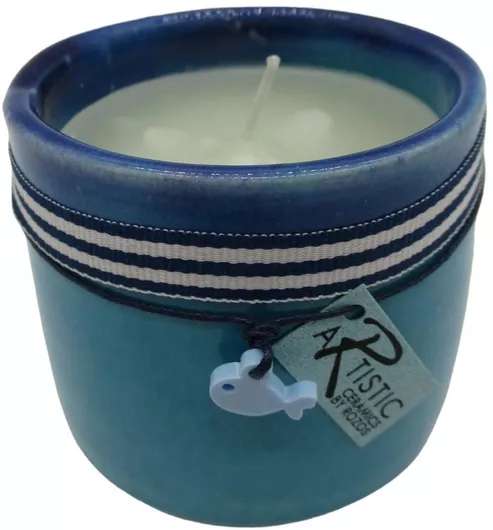 Rozos Ceramics Διακοσμητικό Κερί σε Βάζο