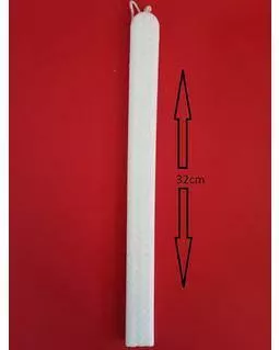 Πασχαλινή Λαμπάδα Στρογγυλή Λευκό