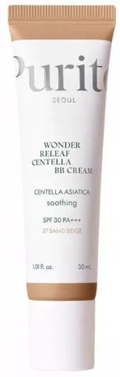 Κρέμα Προσώπου Purito Centella BB #27 Sand Beige Ενυδατική & Αναπλαστική Ημέρας με SPF30 κατά των Ατελειών με Νιασιναμίδη & Πανθενόλη 30ml