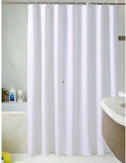 Κουρτίνα Μπάνιου Frans Υφασμάτινη 240x200cm Λευκό