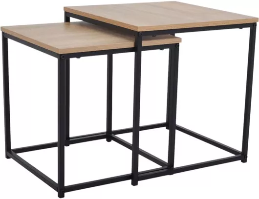 Σετ Ζιγκόν Τετράγωνο Μεταλλικό Μαύρο 2τμχ Μ45xΠ45xΥ45cm