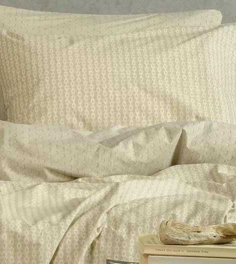 Σετ Μαξιλαροθήκες Melinen Layla με Φάσα 50x70cm Μπεζ