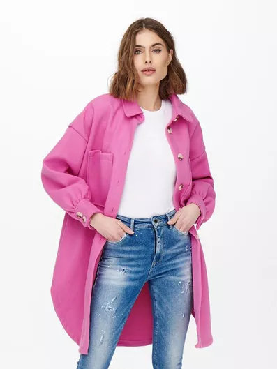 Only Γυναικείο Ροζ Overshirt