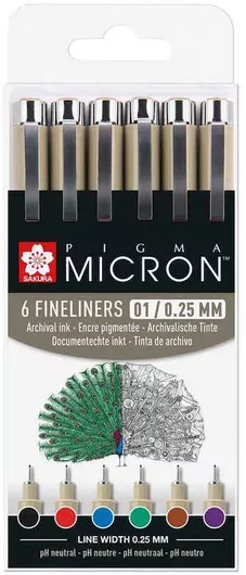 Sakura Pigma Micron Μαρκαδόρος Σχεδίου 0.25mm Κόκκινος