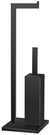 Αξεσουάρ Μπάνιου Sanco Σετ Μεταλλικό Σετ 2τμχ Μαύρο