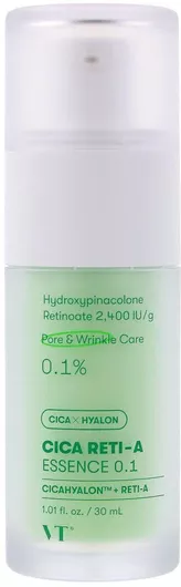 VT Cosmetics Cica Reti-A 0.1% Καταπραϋντικό & Αντιγηραντικό Essence Προσώπου με Centella Asiatica για Ατέλειες 30ml