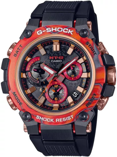 Ανδρικό Ρολόι Casio G-Shock Pro Χρονογράφος Μπαταρίας με Μαύρο Καουτσούκ Λουράκι