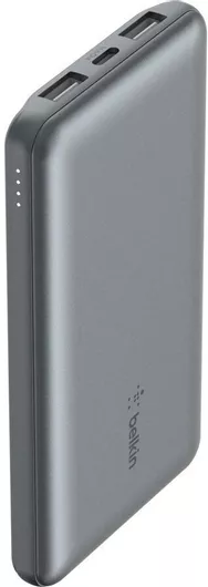 Belkin BoostCharge Power Bank 10000mAh 15W με 2 Θύρες USB-A & Θύρα USB-C Γκρι