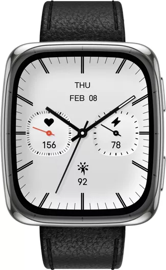 Smartwatche Amazfit Active 2 1.75" Δερμάτινο με Παλμογράφο Μαύρο