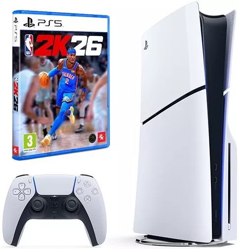 Sony PlayStation 5 Slim 1TB Standard Edition Blu-ray NBA2K26 Bundle