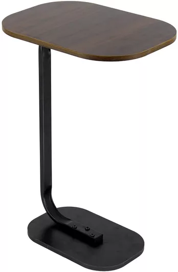 Τραπεζάκι Σαλονιού Οβάλ Ξύλινο Καρυδί Μ39xΠ28xΥ56cm