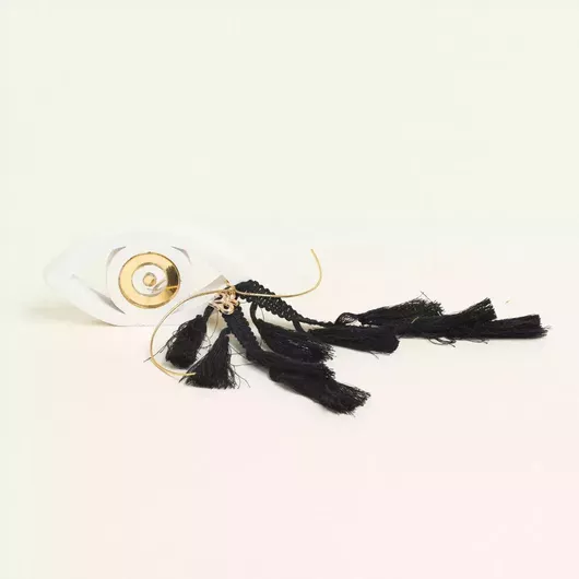 Επιτραπέζιο Κεραμικό Μάτι Plexi Glass Λευκό Beauty Home