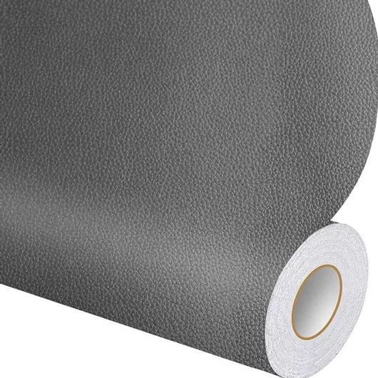 Αυτοκόλλητο Αδιάβροχο Ύφασμα Επιδιόρθωσης Pu Δέρμα Ρολό 100cmx60cm Γκρι Σκούρο W17319-2g
