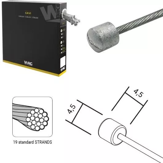 Συρμα Ταχυτητων Εσωτερικο Wag Inox 1.2x1950mm