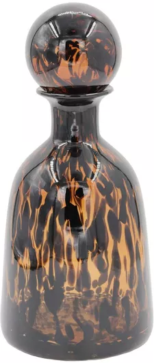 Διακοσμητικό Βάζο Keskor Γυάλινο 14.5x14.5x32cm Μαύρο