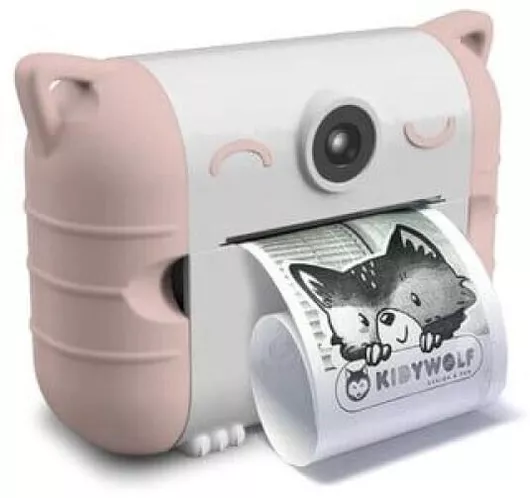 Kidywolf KDW-181238 Παιδική Φωτογραφική Μηχανή 8MP με Θερμική Εκτύπωση Ροζ