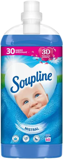Soupline Μαλακτικό Συμπυκνωμένο Mistral 60 Μεζούρες 1,26lt