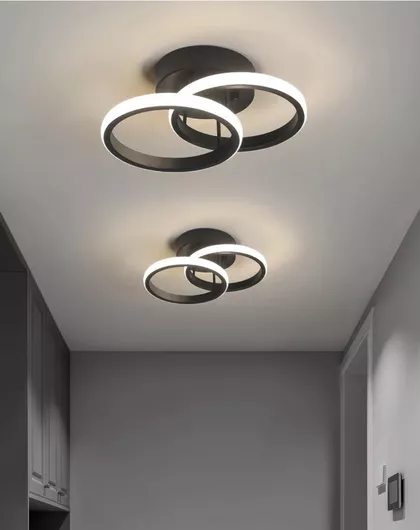 Πλαφονιέρα Οροφής Home Lighting Μαύρο με Ενσωματωμένο LED