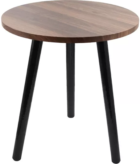 Τραπεζάκι Σαλονιού Στρογγυλό Ξύλινο Καφέ Μ40xΠ40xΥ45cm