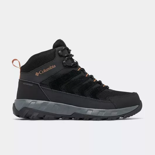 Columbia Strata Trail Mid Wp Ανδρικά Ορειβατικά Μποτάκια Αδιάβροχα Μαύρο