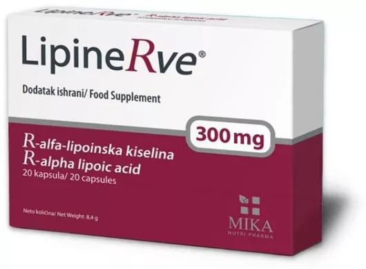 Mika Nutri Pharma LipineRve Alpha Lipoic Acid Ειδικό Συμπλήρωμα Διατροφής 20 Κάψουλες