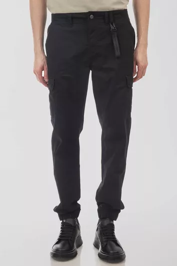 Double Παντελόνι Cargo Μαύρο