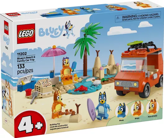 Lego Τουβλάκια Bluey's Beach & Family Car Trip για 4+ Ετών 133τμχ. 10743