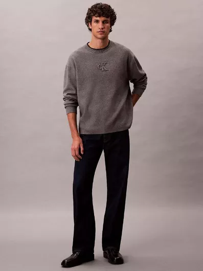 Πουλόβερ μακρυμάνικο Medium Grey