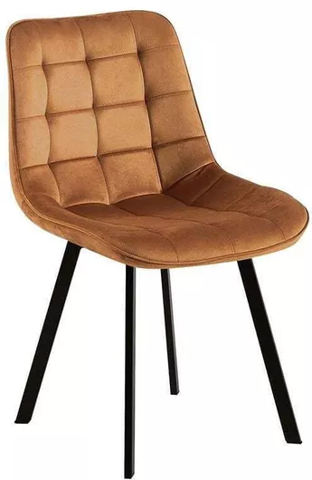 Καρέκλες Τραπεζαρίας Myriam Μεταλλικές Μαύρο, Μπεζ 4τμχ 50x56x83cm