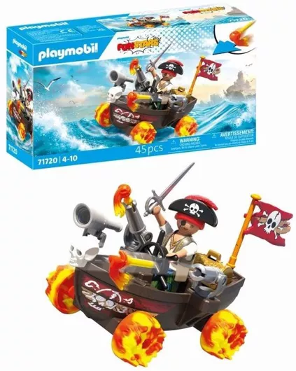 Playmobil Ξέφρενη Πειρατική Βάρκα για 4-10 Ετών