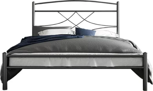 Κρεβάτι Emma Μονό Μεταλλικό για Στρώμα 90x200cm Γκρι