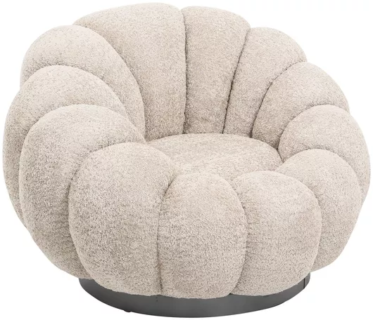 Πολυθρόνα Περιστρεφόμενη Μπεζ 90x93x65cm