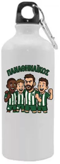 Θερμός Μεταλλικό Παγούρι Εκτύπωση Sublimation 600ml Παναθηναικός