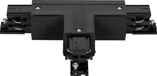 VK Lighting VK/32B/B 71164-021111 Σύνδεσμος Ράγας Φωτιστικών από Αλουμίνιο Ταφ Δεξιός Μαύρος για Σποτ μαύρο