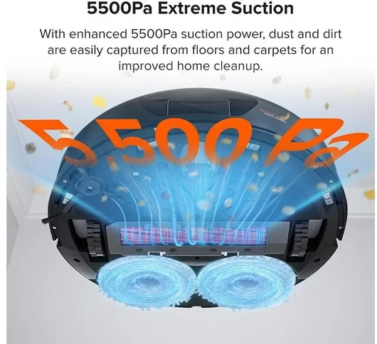 Σκούπα Ρομπότ Roborock Q Revo για Σκούπισμα & Σφουγγάρισμα με Χαρτογράφηση & Wi-Fi Μαύρο