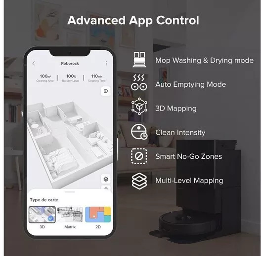 Σκούπα Ρομπότ Roborock Q Revo για Σκούπισμα & Σφουγγάρισμα με Χαρτογράφηση & Wi-Fi Μαύρο
