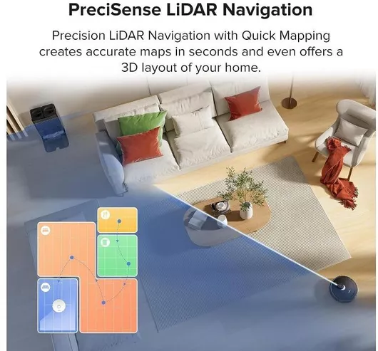 Σκούπα Ρομπότ Roborock Q Revo για Σκούπισμα & Σφουγγάρισμα με Χαρτογράφηση & Wi-Fi Μαύρο