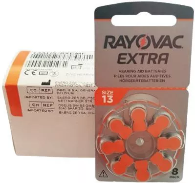 Μπαταρία Ακουστικού Βαρηκοΐας Rayovac Extra Advanced 13 1.45V Σετ 80τμχ