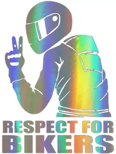 Αυτοκόλλητο Ιριδίου Respect Bikers