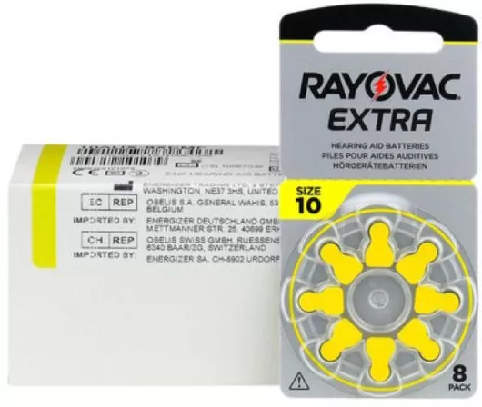Μπαταρία Ακουστικού Βαρηκοΐας Rayovac Extra Advanced 10 1.45V Σετ 80τμχ
