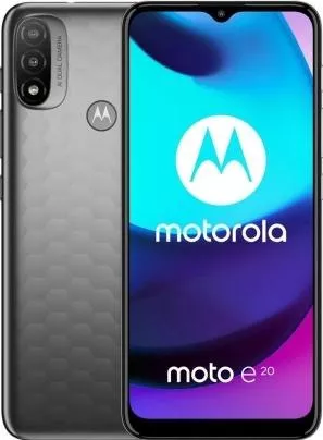 Motorola Moto E20 Dual SIM Smartphone, 2GB RAM, 32GB Storage, Graphite Grey
