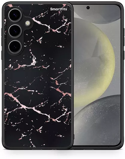 Θήκη Κινητού Samsung Galaxy S24 Plus Marble Black Rosegold μαύρο