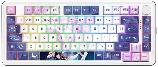 Gaming Μηχανικό Πληκτρολόγιο Redragon K681AGG-RGB-PRO Ασύρματο 75% με RGB φωτισμό Αγγλικό US Πολύχρωμο