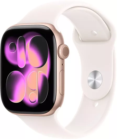 Apple Watch Series 11 GPS 42mm Rose Gold Aluminium Case & Light Blush Sport Band S/M