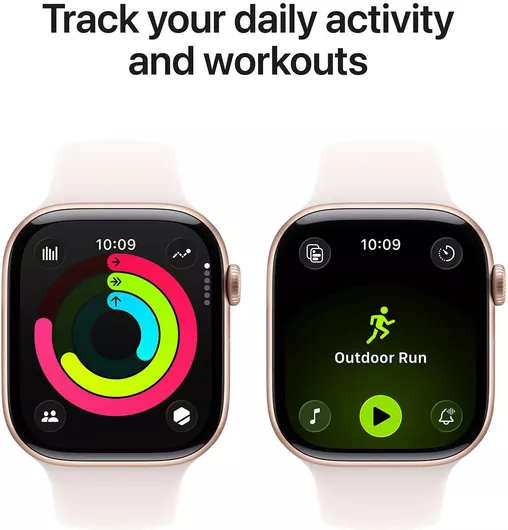 Apple Watch Series 11 GPS 46mm Rose Gold Aluminium Case & Light Blush Sport Band S/M