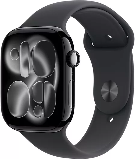 Apple Watch Series 11 GPS 42mm Jet Black Aluminium Case & Black Sport Band S/M
