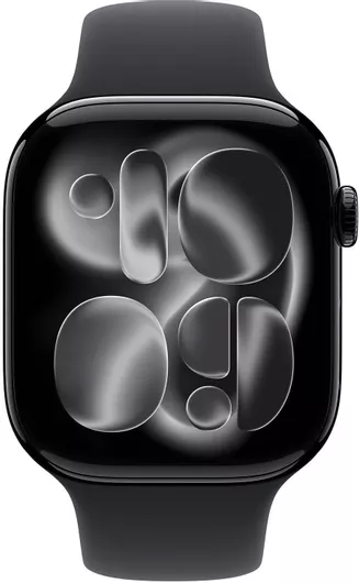 Apple Watch Series 11 GPS 42mm Jet Black Aluminium Case & Black Sport Band S/M