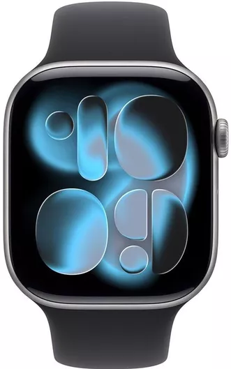 Apple Watch Series 11 GPS + Cellular 46mm Space Grey Aluminium Case & Black Sport Band M/L